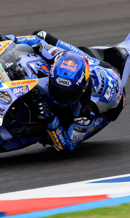 Alex Márquez en la segunda ronda del Campeonato del Mundo de MotoGP el 14 de marzo de 2025, en Termas de Río Hondo, Argentina.