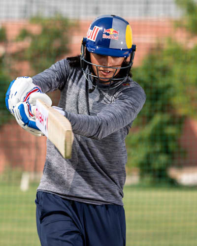 Smriti Mandhana performs during a training session in Jaipur, India on May 17, 2019.