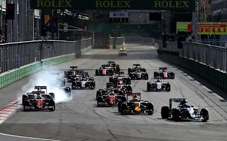 It was on this straight line of the Baku street circuit that F1 driver Valtteri Bottas broke the speed record during the Azerbaijan Grand Prix in 2016.