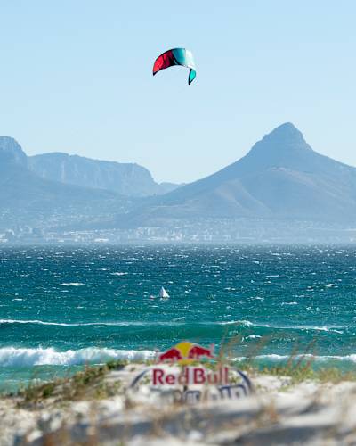 Kevin Langeree performs during Red Bull King of the Air, Kite Beach, Cape Town, South Africa on February 6, 2019.
