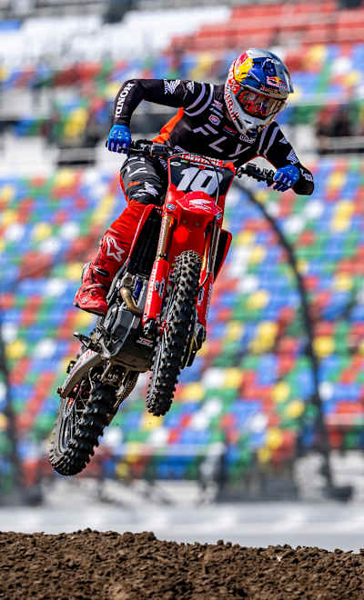 Chance Hymas at SMX World Championships Round 08 at Daytona International Raceway in Daytona Beach, FL, USA on March 1, 2025.