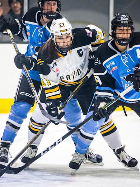 Hilary Knight of Boston Pride as they defeated the Buffalo Beauts 7-1 at Warrior Ice Arena in Brighton, MA on Sunday, March 5, 2017.
