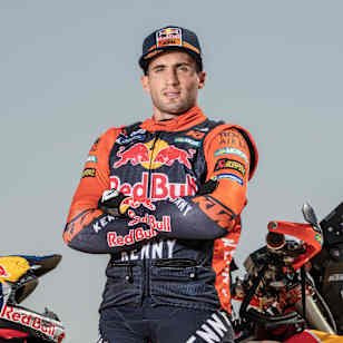 Kevin Benavides poses for a portrait during KTM Team Announcement in Dubai, United Arab Emirates on April 9, 2021.