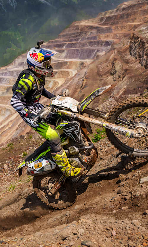 Jonny Walker performs during the Red Bull Erzbergrodeo 2025 in Eisenerz, Austria on June 1, 2025.