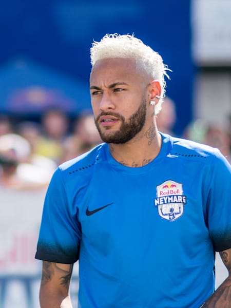 Neymar Jr, 13 Temmuz 2019 tarihinde Brezilya'nın Praia Grande kentinde düzenlenen Red Bull Neymar Jr's Five Dünya Finali'nde.
