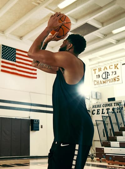 Basketball player Anthony Davis of the Los Angeles Lakers photographed during training in Los Angeles, California, USA on August 6 , 2019.