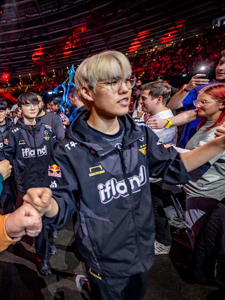 T1 seen during the Red Bull League of Its Own in Berlin, Germany on December 9, 2023.