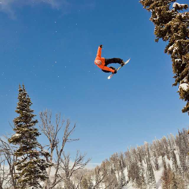 Snowboarder airtime on the Red Bull TV film The Art of Flight