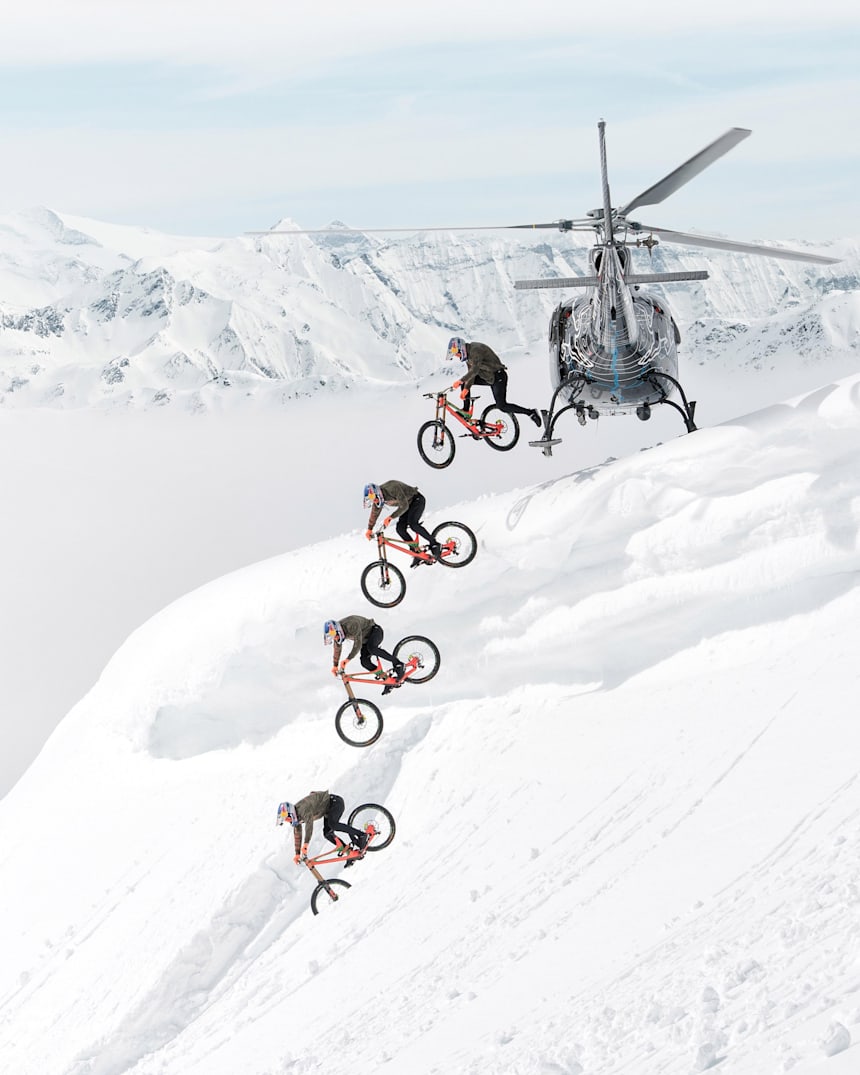 bike on snow