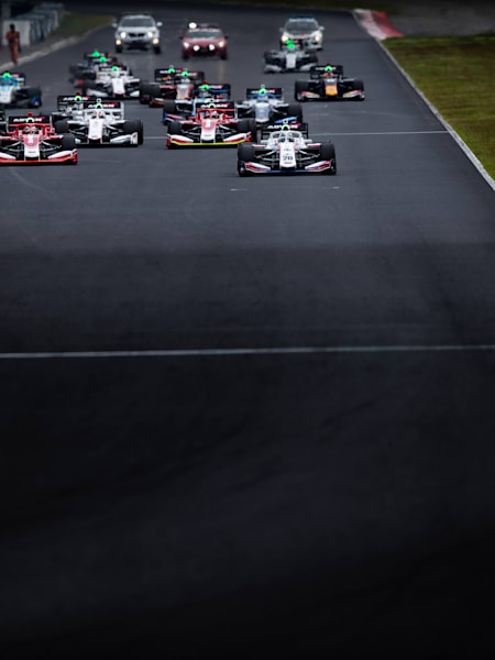 Ryo Hirakawa #20 Itochu Enex Team Impul, seen during the start of round 6 of the Super Formula series at Okayama International Circuit in Okayama, Japan on September 29, 2019.