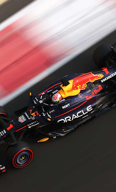 Max Verstappen driving the Oracle Red Bull Racing RB21 on track during final practice ahead of the F1 Grand Prix of Abu Dhabi at Yas Marina Circuit on December 6, 2025. 