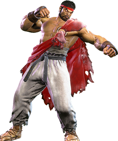 A screengrab of Ryu in Street Fighter 6. 