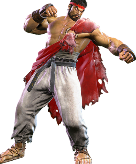 A screengrab of Ryu in Street Fighter 6. 