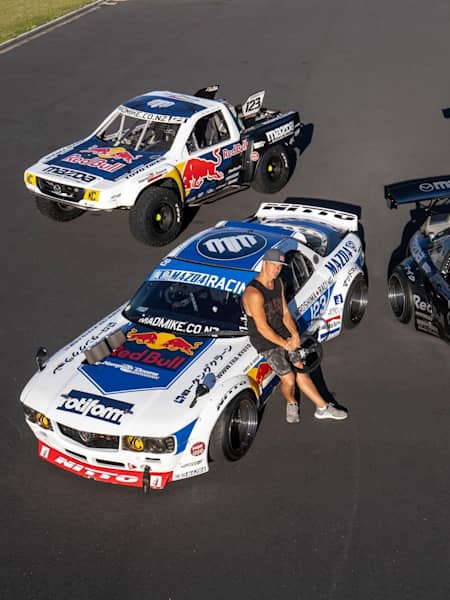 Mad Mike with a few of his cars from the MADLAB