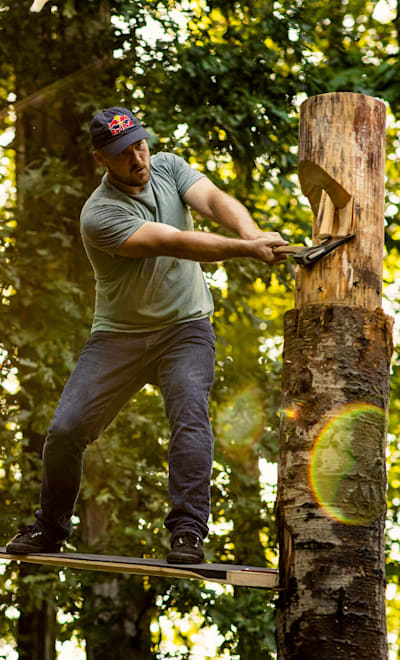 Matt Cogar trains at his house in Grafton, West Virginia, USA, on 28 August, 2020.