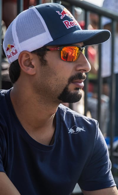 أحمد دحام خلال مسابقة ريد بُل كار بارك درِفت عمان