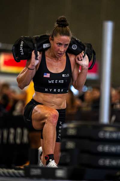 Lauren Weeks seen during the Elite 15 at the Hyrox Major in Amsterdam, Netherlands on October 10, 2024. 