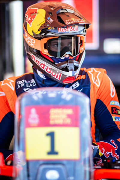 Daniel Sanders of the Red Bull KTM Factory Racing Team seen during the shakedown prior Rally Dakar 2026 in Yanbu, Saudi Arabia on January 1, 2026.