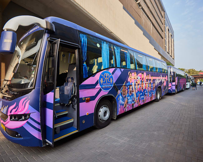 Rajasthan Royals bus: Interview on artwork and design