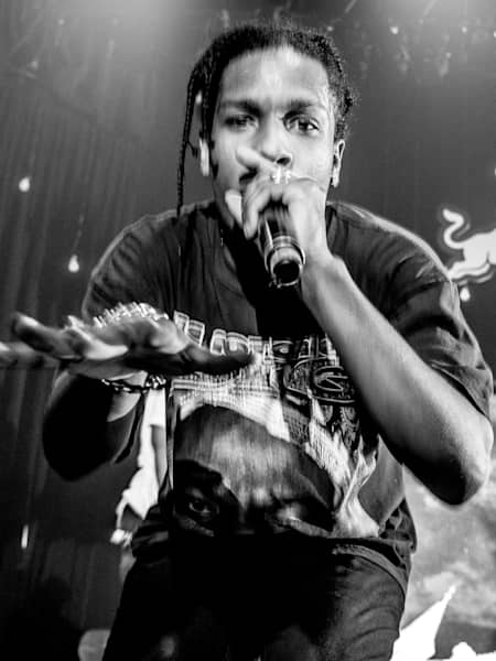A$AP Rocky grabs the mic during A$AP Mob's Red Bull Sound Select: 30 Days In LA set.