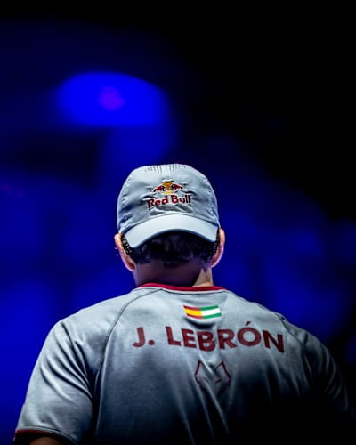 Juan Lebrón competes during the semi finals of the Premier Padel P1 in Madrid, Spain on September 7, 2024