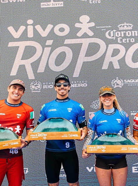 WSL 2026: O pódio do Vivo Rio Pro