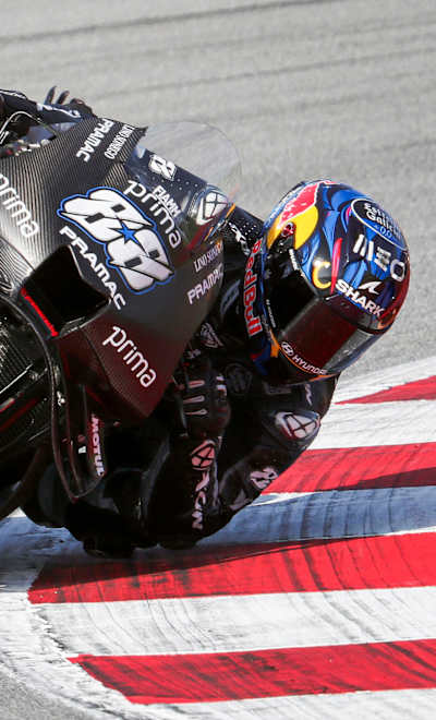 Miguel Oliveira races during Barcelona MotoGP Test in Barcelona, Spain on November 19, 2024. 
