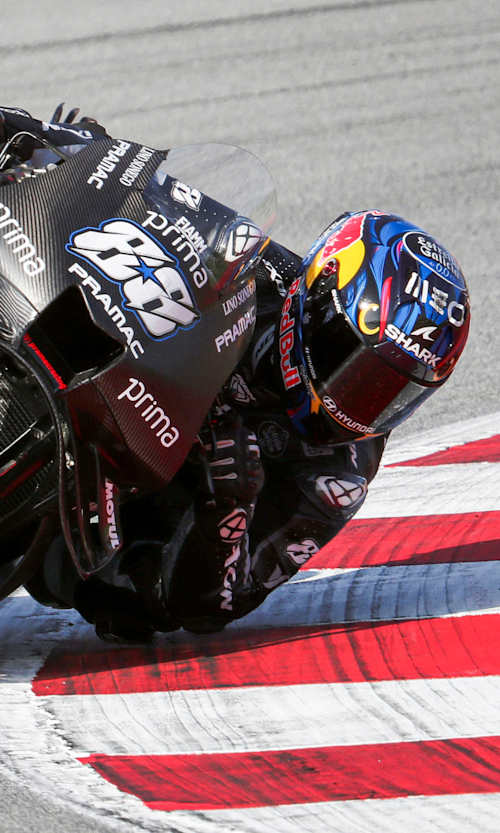 Miguel Oliveira races during Barcelona MotoGP Test in Barcelona, Spain on November 19, 2024. 