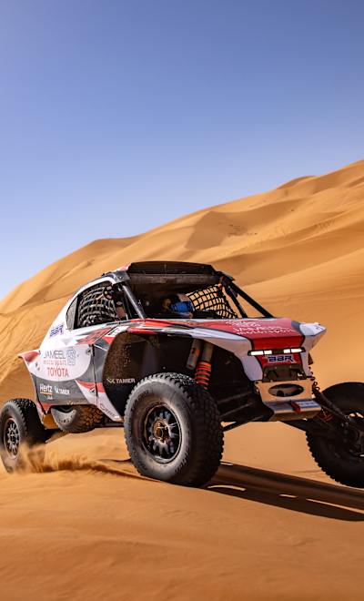 Dania Akeel is seen during the prologue before the Rallye du Maroc in Arfud, Morocco, on October 15, 2025. 