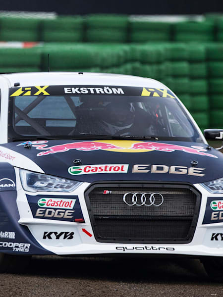 Mattias Ekström at the FIA World RallyCross Championship Hockenheim Circuit in Germany on the May 6, 2017.