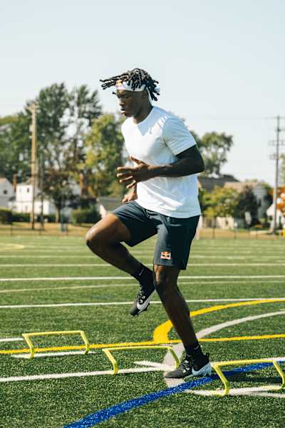  Jeremiah Smith trains in Columbus, Ohio, USA on September 14, 2024. 