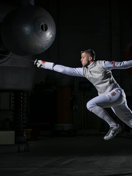 Alexander Choupenitch fencing in Prague, Czech Republic