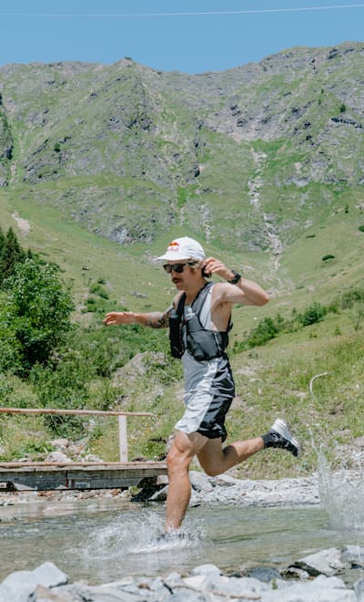 Trailrunning with German runner Florian Neuschwander in Leogang, Austria, on July 2, 2022.