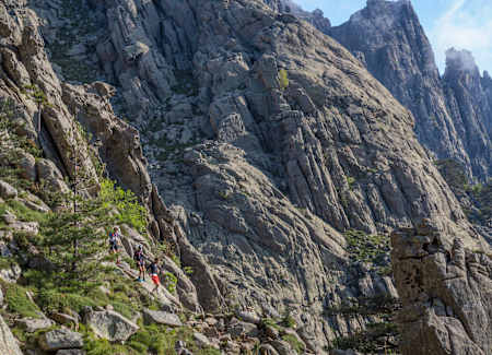 Francois D'Haene in action during his record-breaking GR20 run in Corsica.