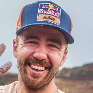 Manuel Lettenbichler celebrates his fourth win during the Red Bull Erzbergrodeo 2025 in Eisenerz, Austria on June 1, 2025.