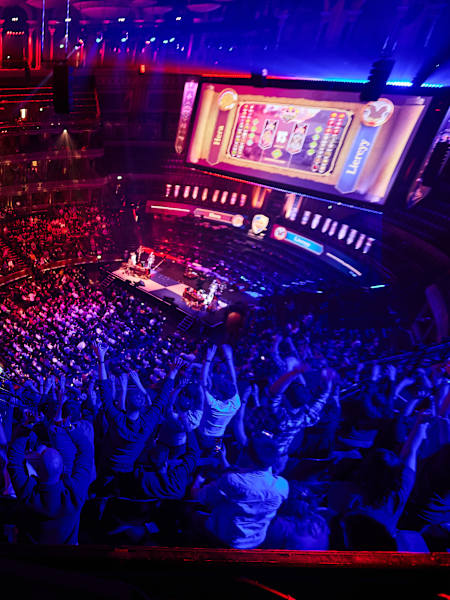 Crowds cheer as the Red Bull Wololo: Londinium finals play out at the Royal Albert Hall, London in April 2026.