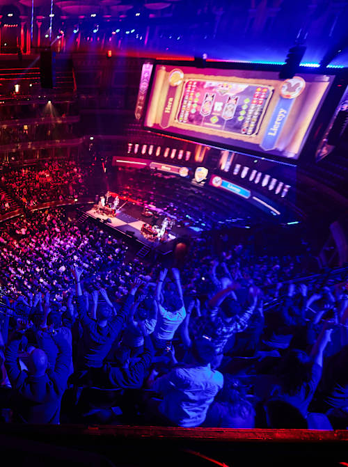 Crowds cheer as the Red Bull Wololo: Londinium finals play out at the Royal Albert Hall, London in April 2026.