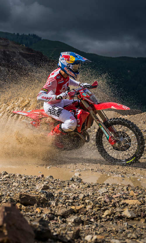 Andrea Verona of Italy seen during the Red Bull Erzbergrodeo at the Erzberg in Eisenerz, Austria on June 9, 2023.