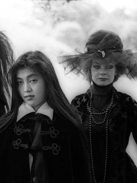 A trio of goths at the world-famous Goth Weekend in Whitby, UK, in 1992.