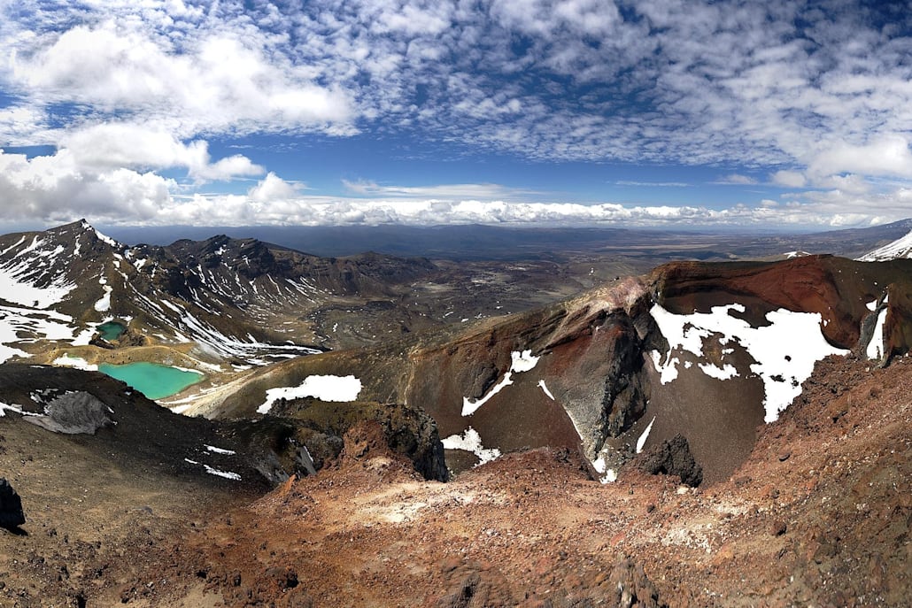 Vue fabuleuse sur le Tongariro Alpine Crossing