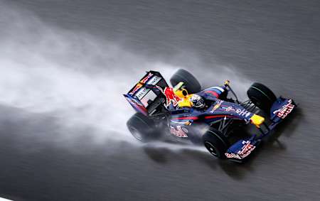 Vettel splashed to success in Shanghai in '09