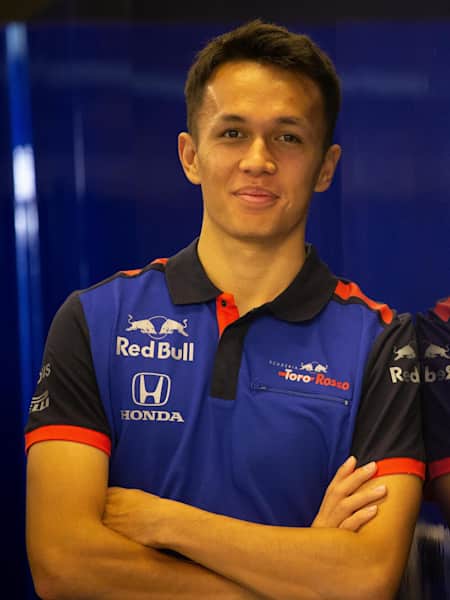 Q A Toro Rosso driver Alex Albon on his F1 debut