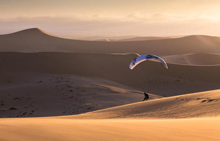 Coucher de soleil en Namibie