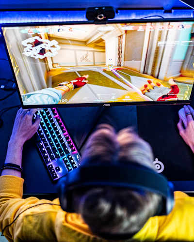 Participant during match of Red Bull Campus Clutch in Kaunas, Lithuania on November 19, 2022 