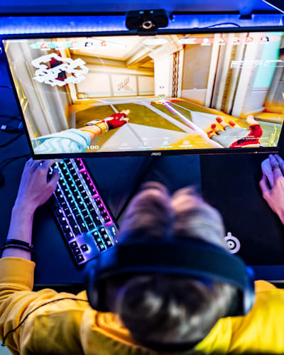 Participant during match of Red Bull Campus Clutch in Kaunas, Lithuania on November 19, 2022 