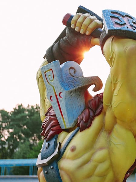 An image of a Juggernaut statue
