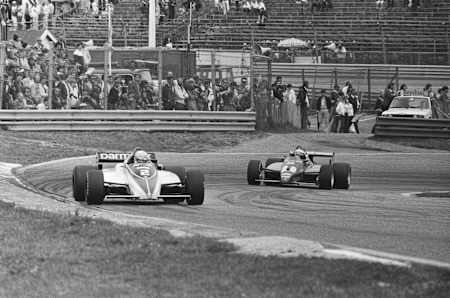 Riccardo Patrese y Didier Pironi, Gran Premio de Holanda de 1982, F1.