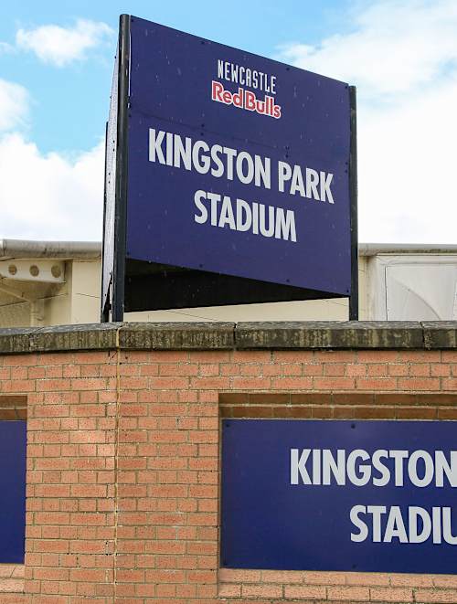 Kingston Park Stadium sign