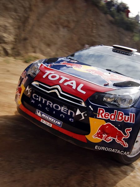 A shot of Sébastien Loeb's 2008 Citroën C4 WRC car.