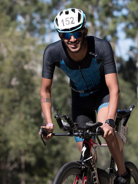 India's youngest ultraman Shubham Kajale rides his cycle